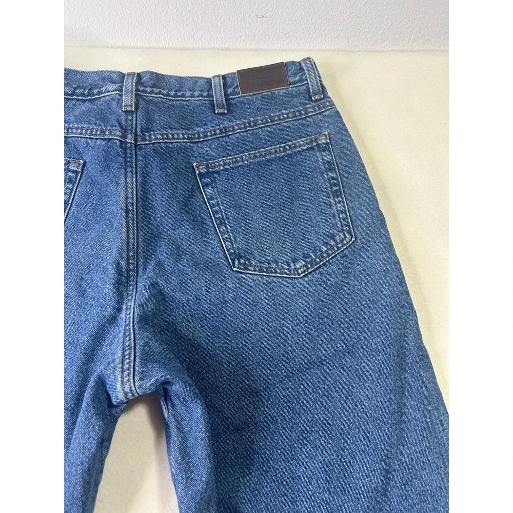 LL Bean Mens Classic Fit Denim Jeans Blue Medium Wash Straight Leg 37x29